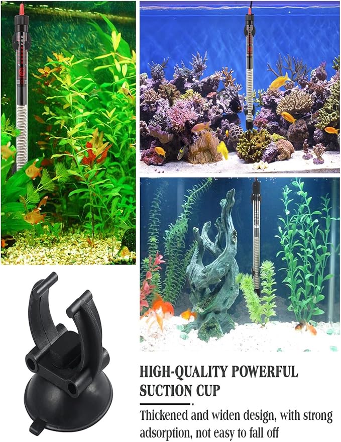 POPETPOP 10Pcs Aquarium Sucker Cup for Air Line Pipe Wire Holder (Black)