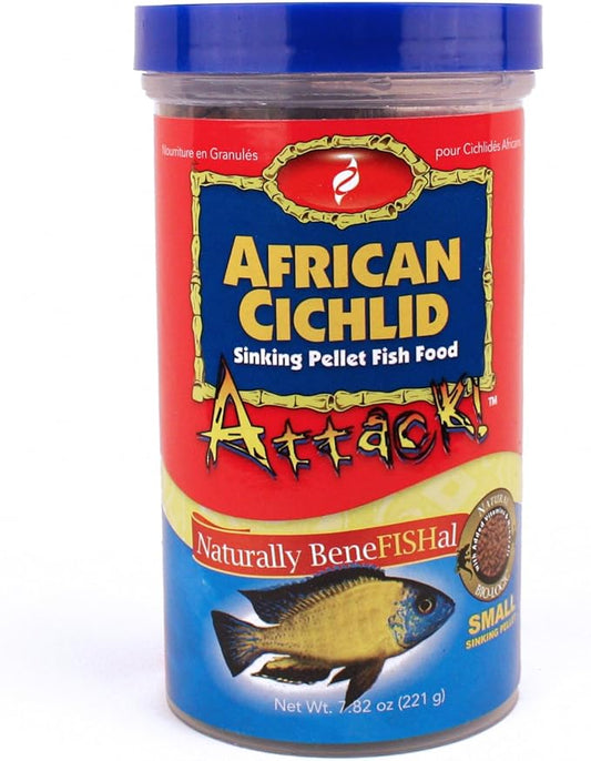 African Cichlid Attack Sinking Pellet Fish Food (7.82 oz)