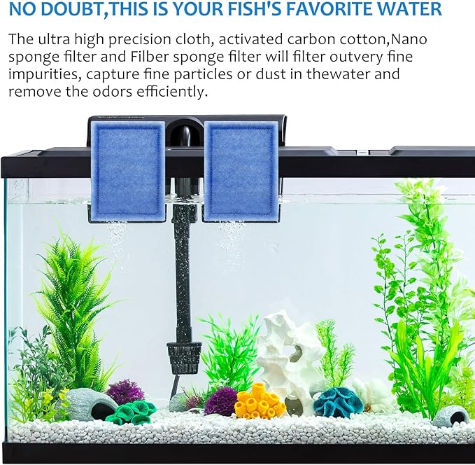 12 Pack Aquarium Filter Cartridges for EZ-Change #2 Premium Activated Carbon Fish Tank Filters Compatible with 10-20 Power Filters