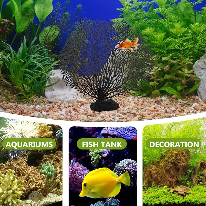 balacoo Faux Coral Decor for Aquarium Fish Tank Delicate Artificial Coral Plant 7.08In Desktop Tank Plant for Home and Office Landscape Decoration