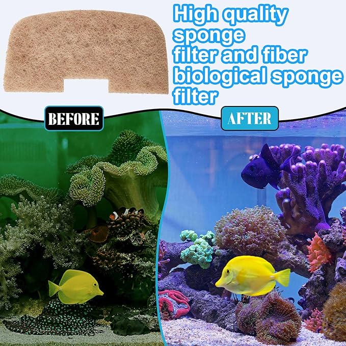 Threlaco 10 Pack Compatible with Fluval 106/206/107/207 Ammonia Remover Pads, Aquarium Canister Filter Media Replacement Pads for Fish Tank
