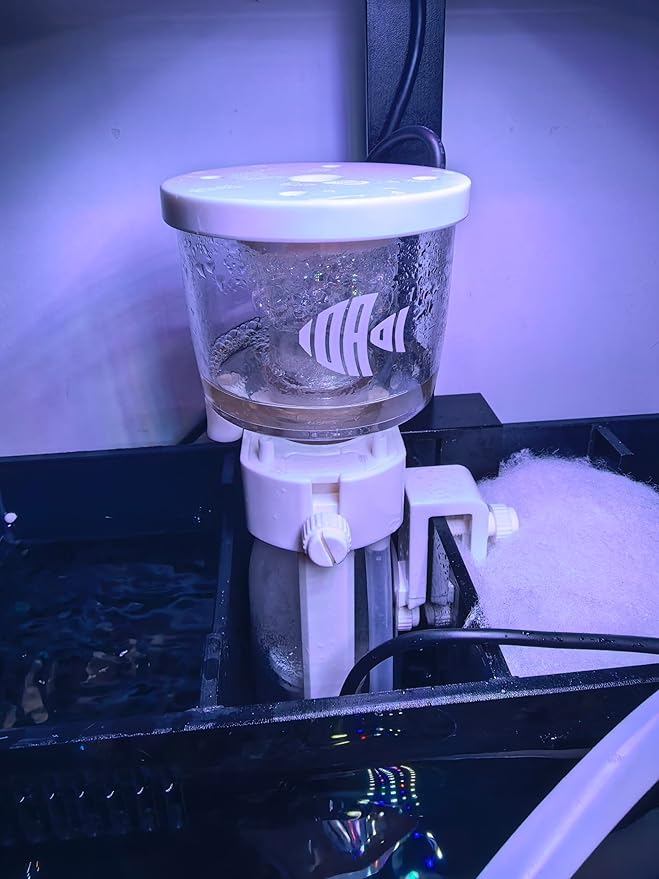 IOAOI Nano Protein Skimmer for Saltwater Aquariums, DC Pinwheel Pump for 20 Gals Fish Tank, Hang On, Internal