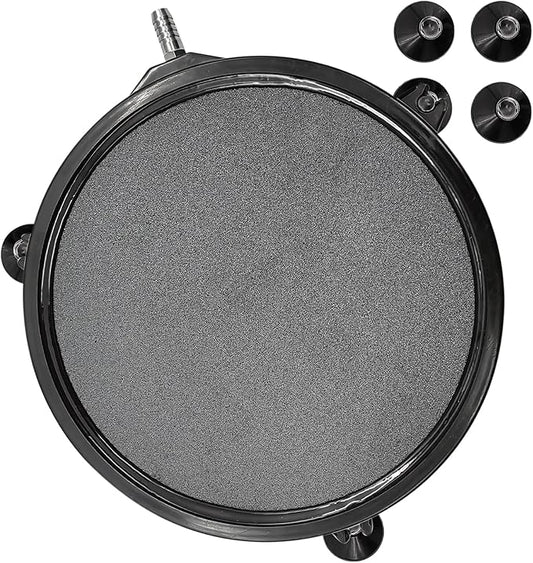kathson 8 Inch Aquarium Air Stone Hydroponics Fish Tank Air Stone Disc Aerator Bubble Diffuser with Suction Cups Air Pump Round Dissolved Oxygen Airstone Decoration for Pond Dwc Circulation