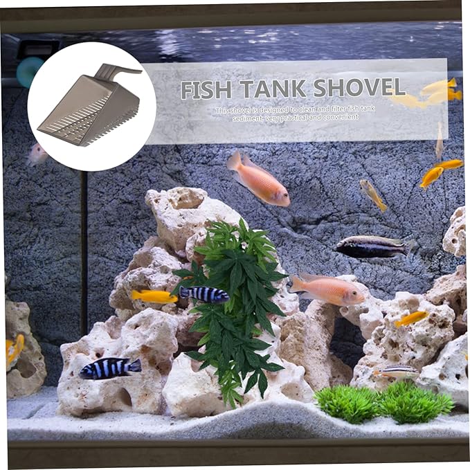 BESPORTBLE Multi-Function Aquarium Sand Shovel for Easy Cleaning Plastic Fish Tank Tool for Substrate Removal and Maintenance Compact Design for Comfortable Use