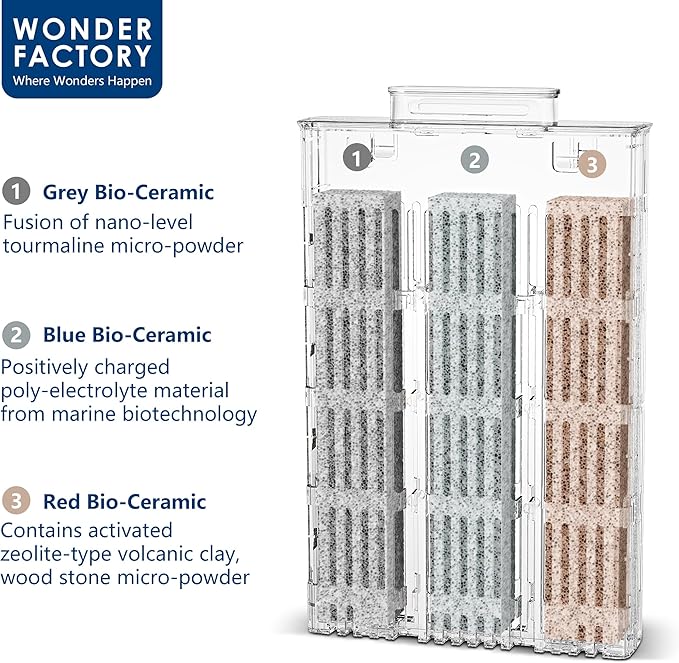 Wonderfactory S1 Fish Tank Filter Replacement Cartridge for S1 Smart Fish Tank, Internal Biological Filtration Media Blocks Aquarium Accessories Cleaning for Clear Water (Red & Gray Shipped Randomly)