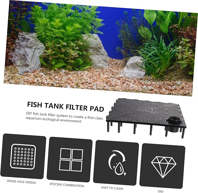 TOYANDONA 5Pcs Sand Dividing Boards for Aquarium Bottom Filtering Plates for Fish Tank Easy Installation Suitable for Freshwater and Saltwater Durable Plastic Grid Design