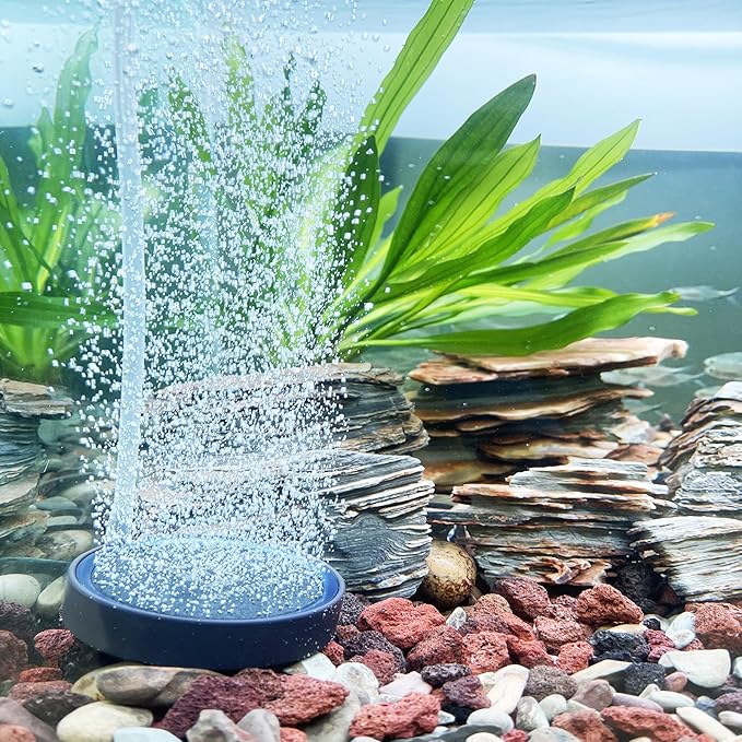 Air Stone for Aquarium Bubbler Stone 4 Inch Airstone for Fish Tank Oxygen Stone,Disc Bubble Diffuser Release Tool,Airstones for Hydroponics and Aquarium Fish Tank