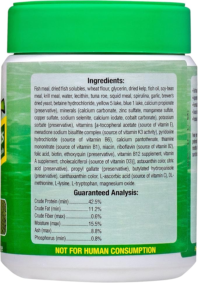 Ocean Nutrition Formula Two Pellets - Fish Food for Herbivorous & Omnivorous Marine Tropical Fish, High Protein(40%) - 7 oz (200 g) Medium Pellets