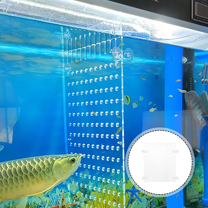 Ipetboom 1pc Fish Tank Acrylic Divider Board with Suction Cup - Mixed Breeding to Keep Different Fish Separated