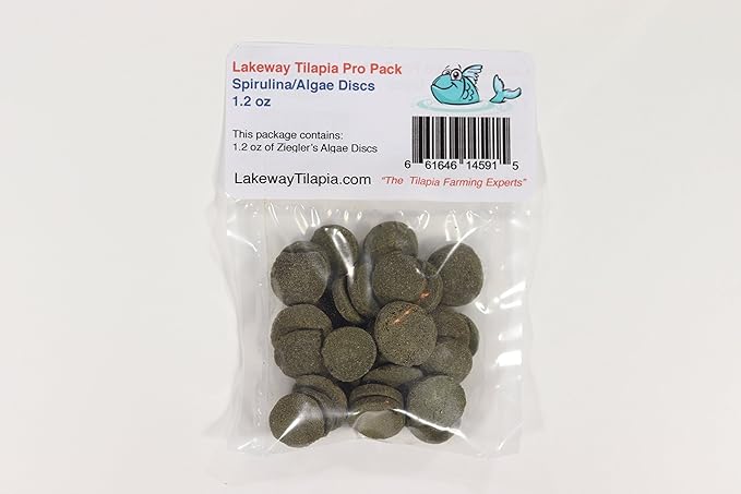 Pro Pack 30 Tilapia Food - to Raise Tilapia from Fry Stage Up to 6 Inches Long with Over 1 Pound 5 Ounces of 300, 1 Pound 14 Ounces of 400, and 1.2 Ounces of Algae Disc