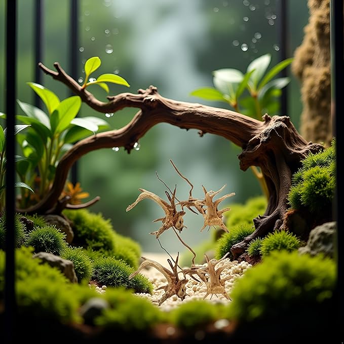 2Pcs Aquarium Driftwood Branches Natural Wood Reptiles Trunk Wood Fish Tank Decoration Plant Stump Ornament Landscaping, Fish Tank Decoration, 8-10cm