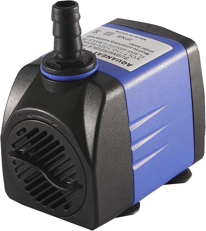 AQUANEAT Small Fountain Pump, 265 GPH Submersible Water Pump for Aquarium Fish Tank, Outdoor Water Fountain, Hydroponics, Pond Filter Pump