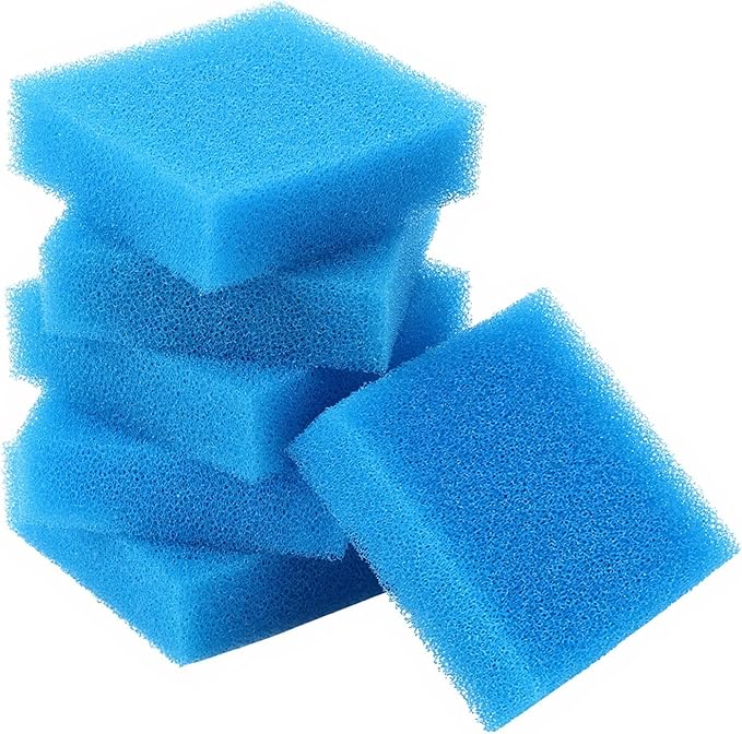 6PCS Aquarium Glass Cleaner Sponge, Non-Scratch Fish Tank Cleaning Sponge Fish Tank Walls Cleaner Tools for Aquarium Glasses 3.2×3.2×1 in