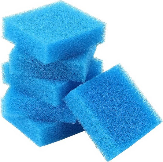 6PCS Aquarium Glass Cleaner Sponge, Non-Scratch Fish Tank Cleaning Sponge Fish Tank Walls Cleaner Tools for Aquarium Glasses 3.2×3.2×1 in