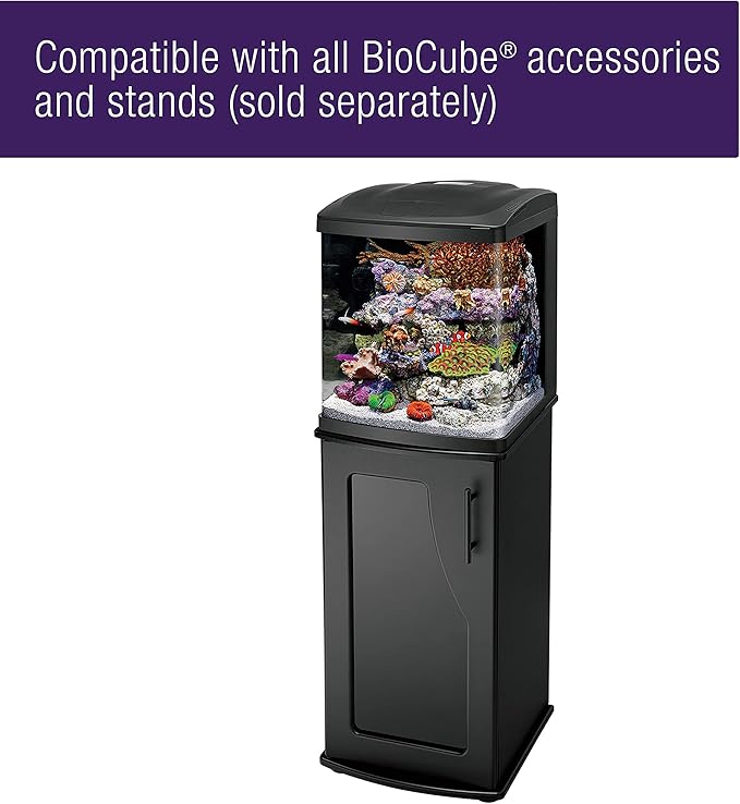Coralife BioCube, Aquarium Kit, Nano Tank, Customizable LED Lighting, for Saltwater and Freshwater Environments, 16 Gallons