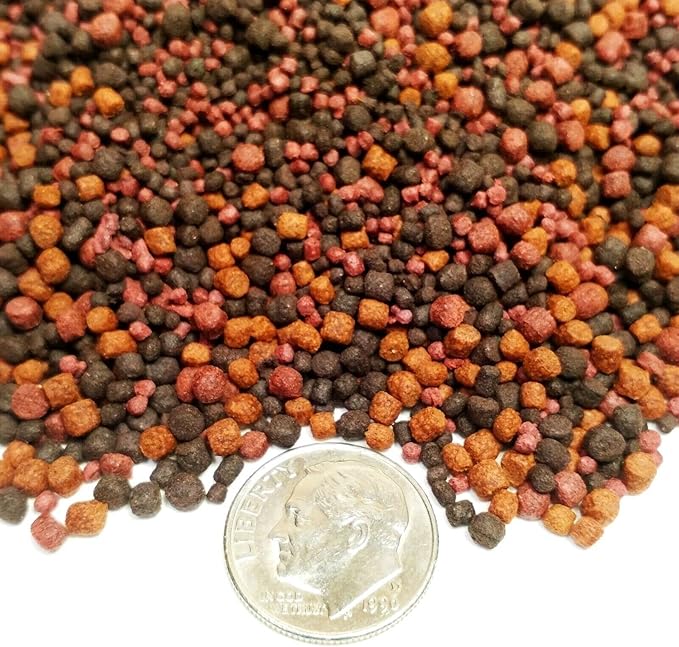 12-Type Floating & Sinking Blackworm & Intense Coloring 1mm, 2mm, 3mm Pellets for Discus, Cichlids, All Tropicals, Koi and Pond Fish...10oz Small Jar