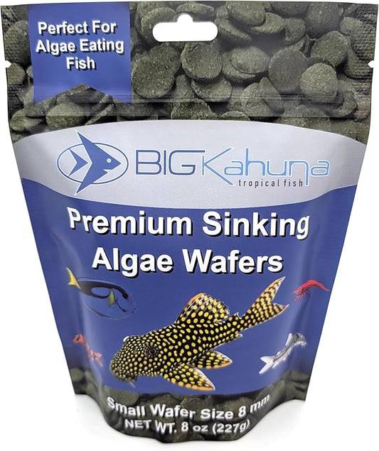 Small 8mm Algae Wafer - Algae Wafers for Bottom Feeders - The Best Pleco Wafers & Pleco Food Available - Algae Wafers for Snails (8 oz)