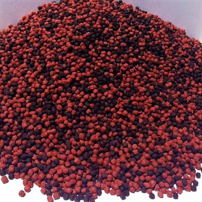 Gourmet Blend of 3mm-1/8 California Blackworm & Beef Heart Floating Pellets for Discus, Oscars, Cichlids, All Tropical Fish. GB-615-1-lb