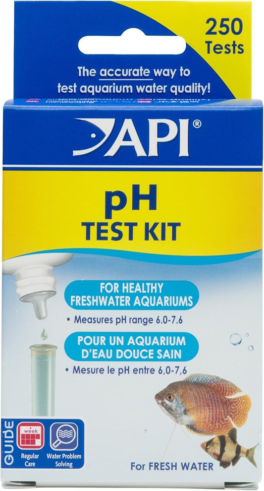 API PH TEST KIT 250-Test Freshwater Aquarium Water pH Test Kit, 4 Piece Set
