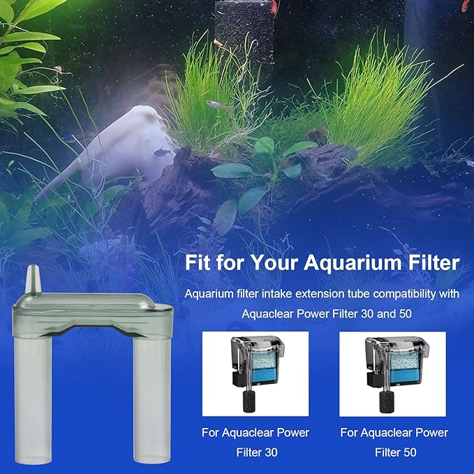Aquarium Filter Intake Extension Tube, U Tube Compatibility with Aquaclear Power Filter 30 50, for Aquaclear Intake Tube Keeps Water Crystal Clear, Aquarium Filter Replacement Part A16150