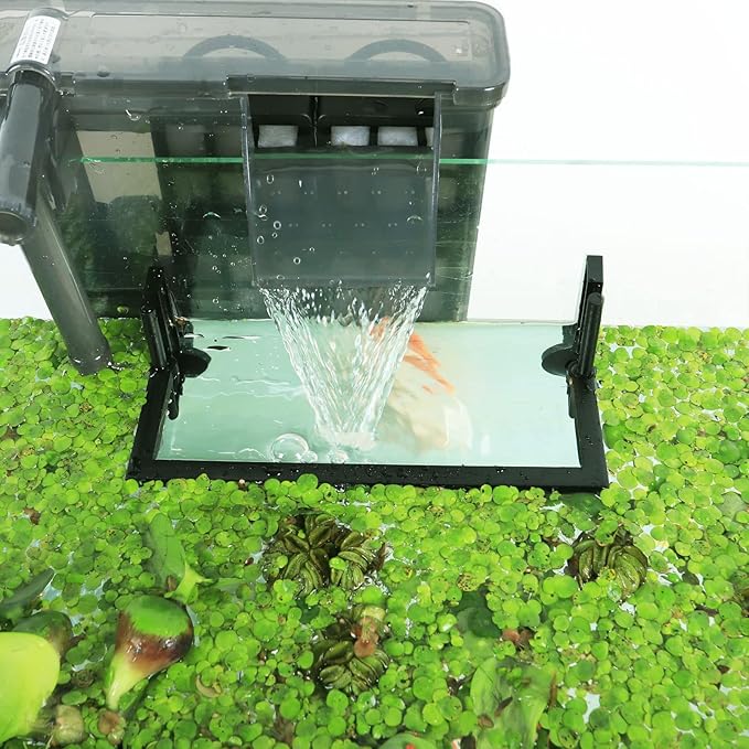 HOZOE Aquarium Floating Plant Corral, Intercepting Floating Plants from Filters and Heaters, Adjustable Height with Water Level, Can Be Used to Framed and Frameless Aquariums. (Style 2)