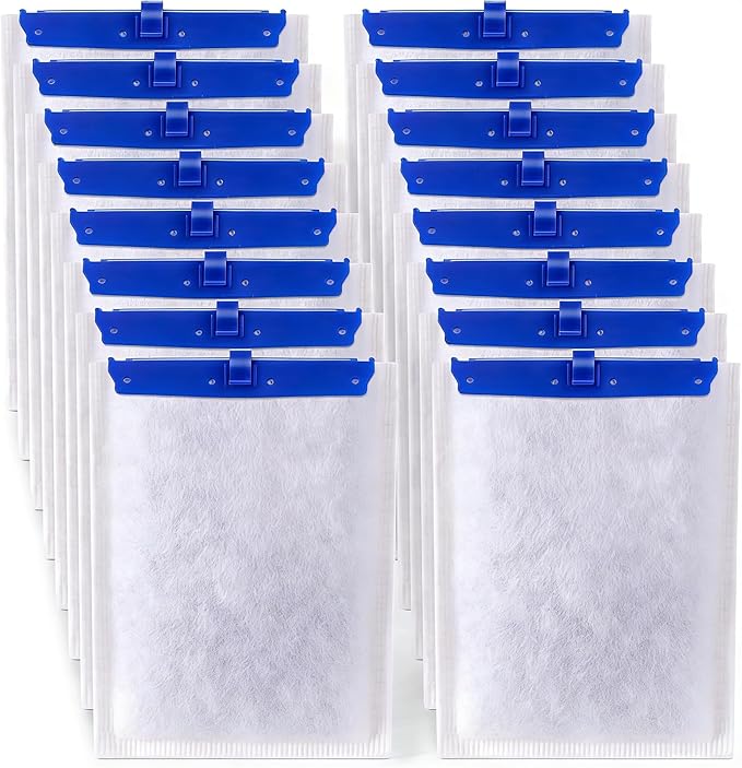 16-Pack Large Replacement Filter Cartridges, Compatible with Tetra Whisper Bio-Bag Filters, Fits for Whisper 20i/40i/IQ20/30/45/60 & PF20/30/40/60 Power Filters 200/350
