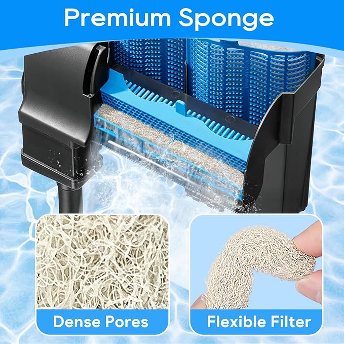 20PCS Ammonia Reducer Filter Pads Compatible with Aqueon Quietflow 20 & 75, Sponge Replacement Filter Cartridges for Aqueon Quietflow LED PRO Aquarium Fish Tank Power Filter