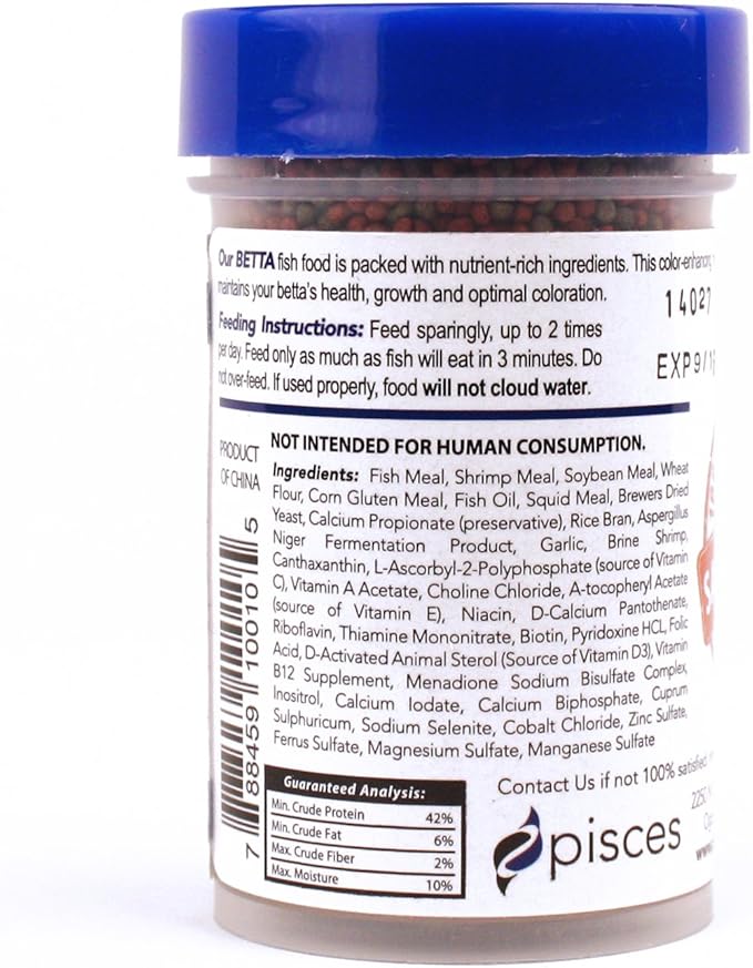 Pisces Pros Betta Bites Fish Food (1 oz)