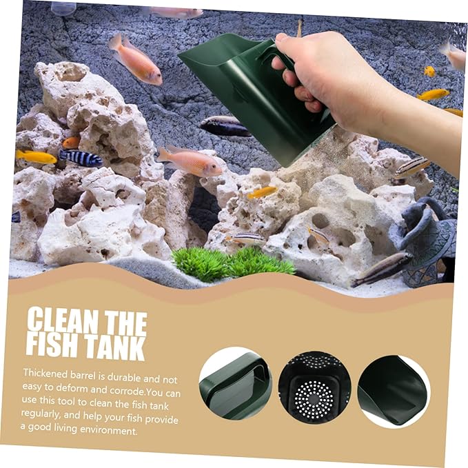 ABOOFAN 3pcs Aquarium Cleaning Shovel Tool Fish Tank Shovel Comfortable Grip for Easy Sediment Removal for Gravel and Sand Cleanup Freshwater Tanks