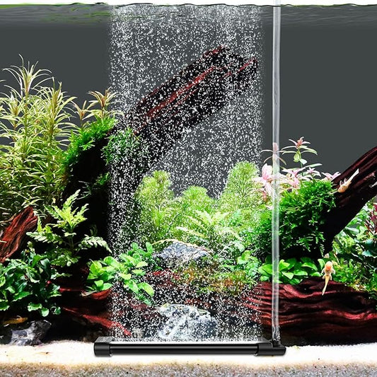 hygger Aquarium Bubble Curtain Wall, Quiet Fish Tank Air Stone with Accessories, High Dissolved Aquarium Bubbler Oxygen Diffuser Decoration for Freshwater & Saltwater