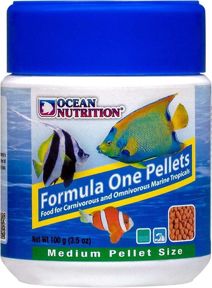 Ocean Nutrition Fish Food - Tropical Fish Food, Soft Moist Sinking Pellets, High Protein(41%) Guppy Fish Food, Fish Food Flakes Alternative, 3.5 oz (100 g), Medium Pellet