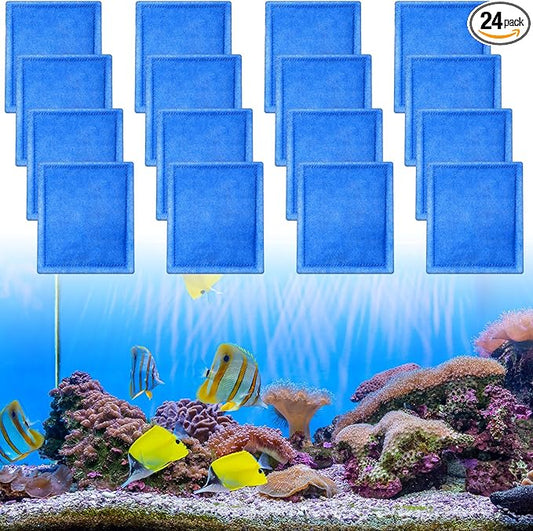 Preboun Aquarium Filter Cartridge Compatible with Aquatech Ez Change #3 Fish Tank Filter Cartridge Compatible with Aquatech 30-60/20-40 Gallon Fish Tank Power Replacement(24 Pcs)