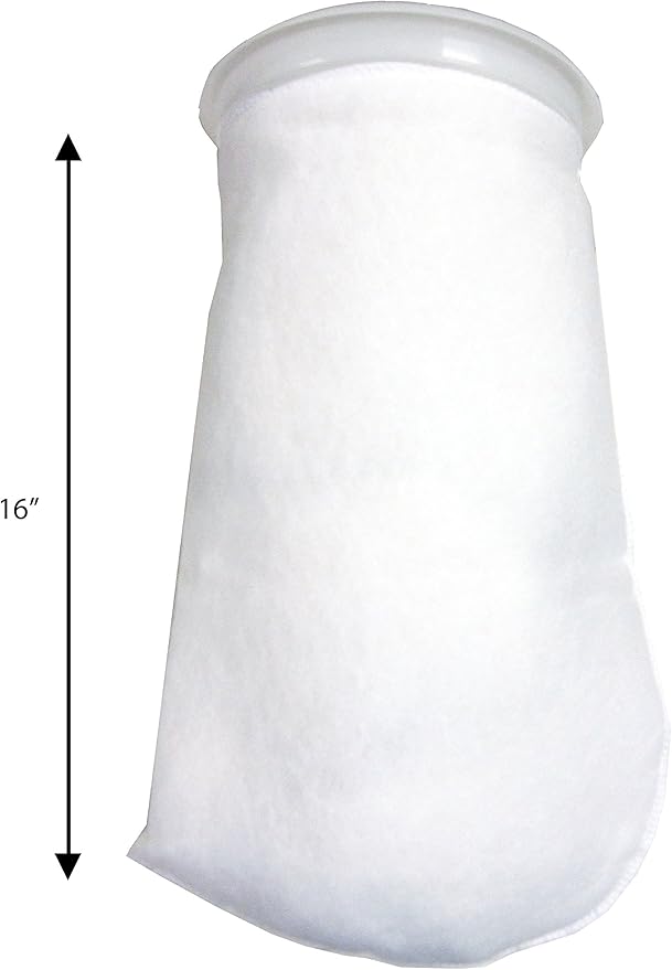 4 Pack - 7 Inch Ring Filter Socks 200 Micron - Aquarium Felt Filter Bags -7 Inch Ring By 16 Inch Long - Fits Eshopps - AM BRAND