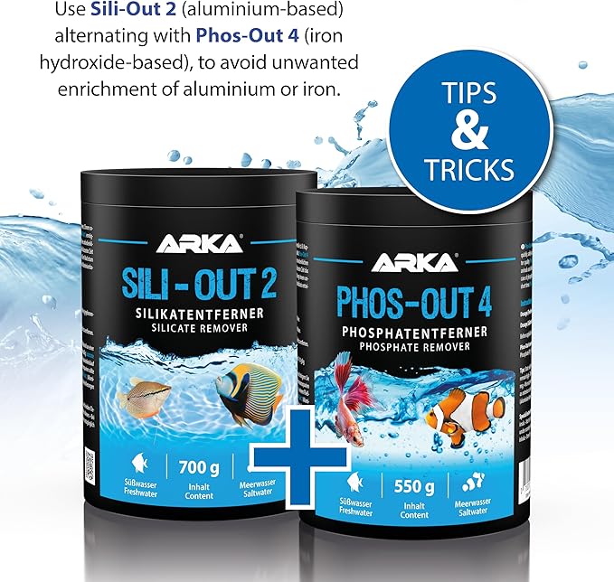 MICROBE-LIFT® - Sili-Out 2 | Silicate absorber for every saltwater & freshwater aquarium | fast & effective | removes silicate, phosphate, barium, arsenic, chromium & yellow substances | content: 720g