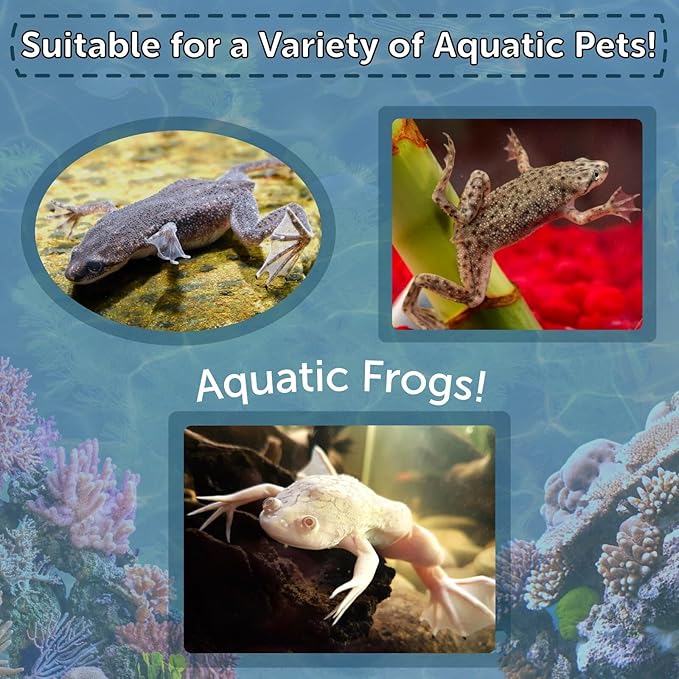 Aquatic Frog 4mm Sinking 40% Protein Nuggets. Ideal for All Frogs and Bottom Tropical Fish…2-lbs Jar