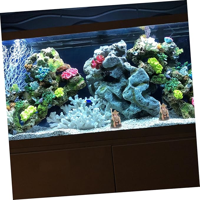 2pcs Fisherman Figurine Sand Table Adornments for Aquarium and Garden Decor Realistic Craftsmanship for Flower Pot Landscaping