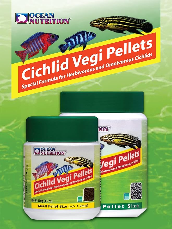 Ocean Nutrition (Salt Creek) Cichlid Veggie Pellet Medium 100g Bottle