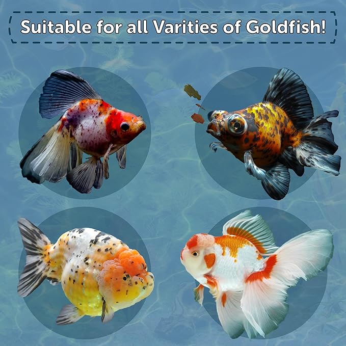 Goldfish Flakes, 42% Protein Premium Goldfish Flakes for Aquarium and Pond Fish. Also Good for Koi 2.65oz Canister