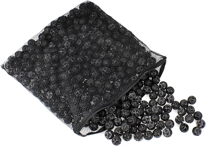 AQUANEAT Aquarium 1" Bio Balls 500pcs Fish Tank Sump Filter Koi Pond Canister Filter Media with Free Media Bag