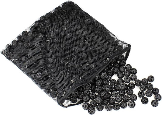 AQUANEAT Aquarium 1" Bio Balls 500pcs Fish Tank Sump Filter Koi Pond Canister Filter Media with Free Media Bag