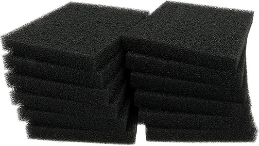 ALEGI Aquarium Bio Sponge Fitler Media, 6.28 x 5.5 x 0.78 Inch Fish Tank Filter Cartridge Filter Foam Pad Inserts for ML350 (12 Pack)