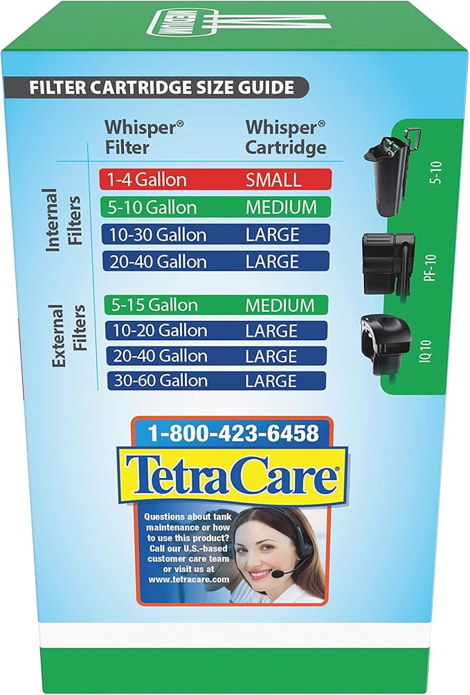 Tetra Whisper Bio-Bag Medium Filter Cartridges for Aquariums, 36 Count, Ready to Use, Fits Tetra Whisper Fish Tank Filters 5-10 Gal, PF-10, IQ 10
