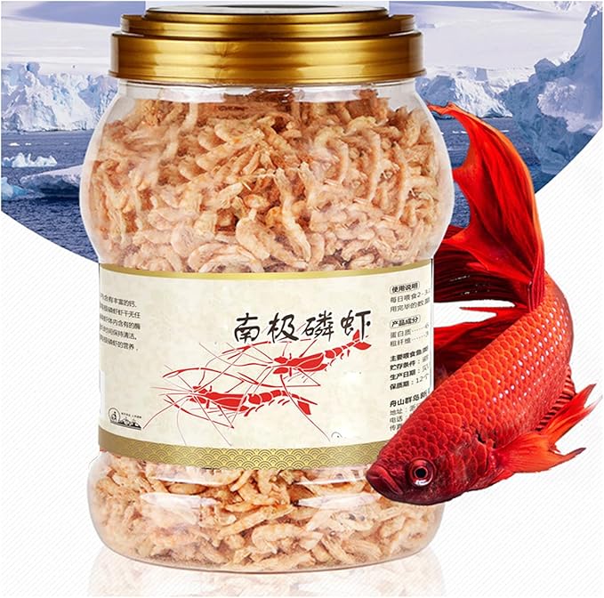 3000ml Fish Food Aquarium Pond Fish Food Arowana Food Floating Shrimp Freeze Dried Krill Carnivore Koi Tropical Cichlid Turtle (3000ml)