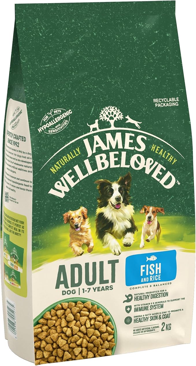 James Wellbeloved James Wellbeloved Adult Fish And Rice Kibble 2kg