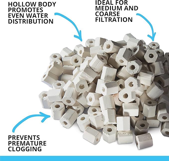 Fluval Pre-Filter Media, Mechanical Filter Media for Aquariums, Ceramic Rings, 26.45 OZ