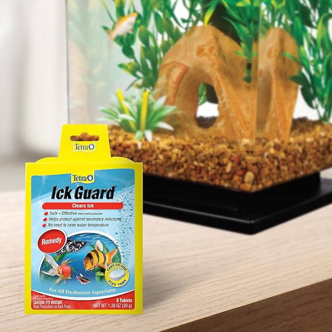 Tetra Ick Guard 8 Count, Quick Remedy for Ick in Aquariums,Golds & Yellows (Pack of 2)