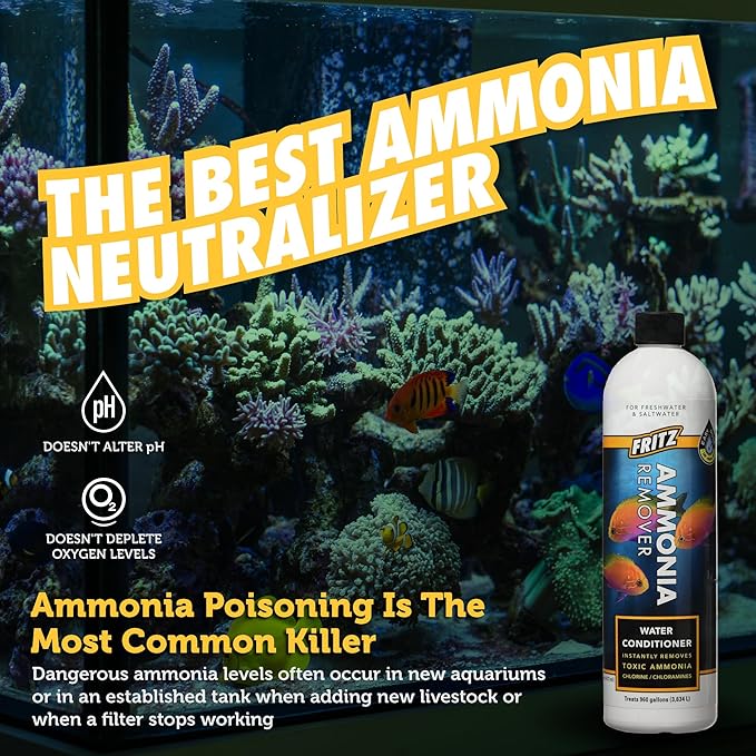 Fritz Aquatics ACCR Water Conditioner Instantly Removes Toxic Ammonia/Chlorine & Chloramines for Fresh & Salt Water Aquariums (16-Ounce)