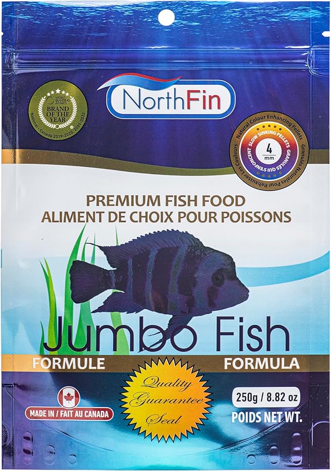Northfin Fish Food Jumbo Formula Slow Sinking Pellets (4mm 250g)