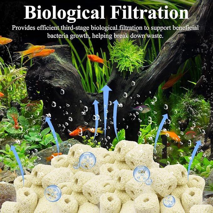 A1378 Aquarium Filter Media Replacement, 3-Pack (3.5 oz Each) Compatible with Fluval SPEC, Evo & Flex Aquariums, Stage 3 Bio Filtration for Clear & Healthy Fish Tank Water