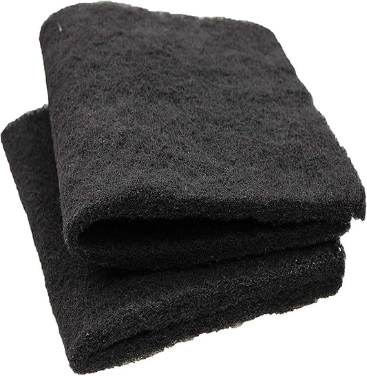 CFS – 18" x 10" Premium Activated Carbon Filter Media Pad for Aquarium Filter Media Pond Canister – Removes Odor from Aquarium – Charcoal Air Filter Sheet – Black – Pack of 2